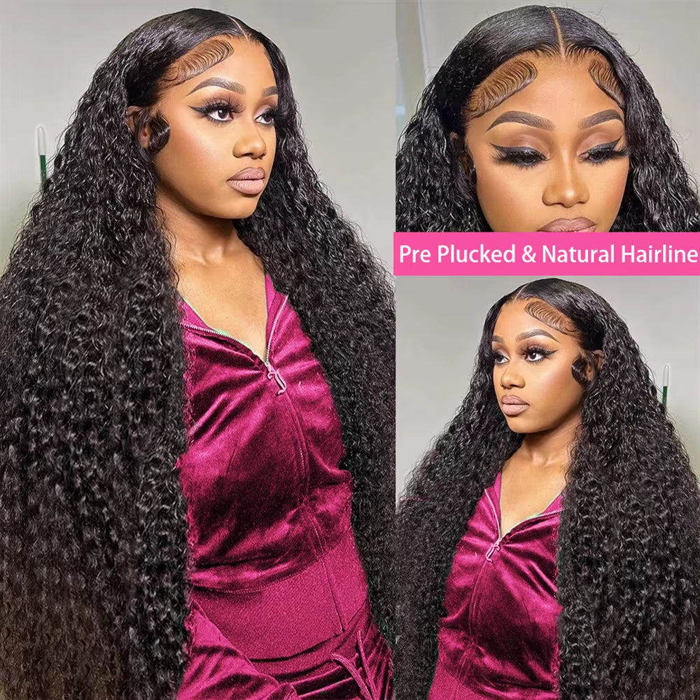 Hd 13X6 Lace Wig Human Hair Curly Wig for Women 40 Inch Brazilian Pre Plucked 13X4 Deep Wave Water Wave Lace Frontal Wigs